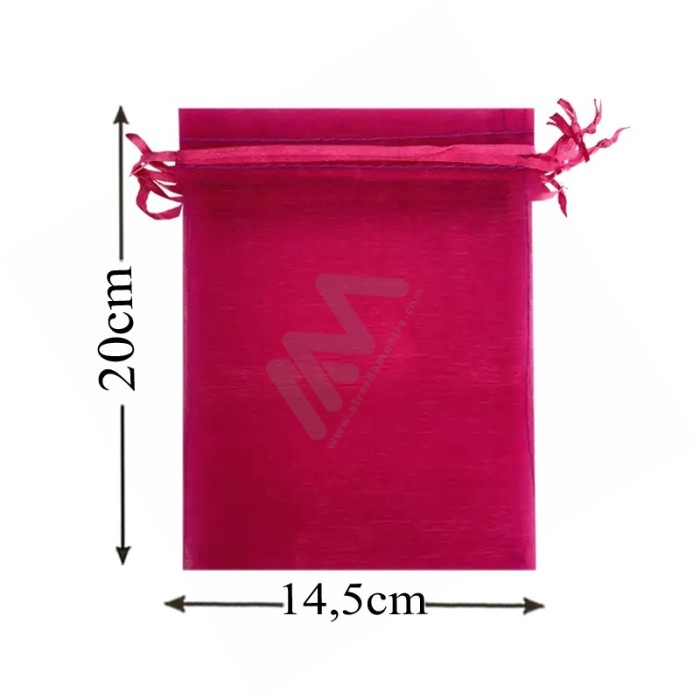 Pink Organza Bag 14,5x20 Pack 10 units