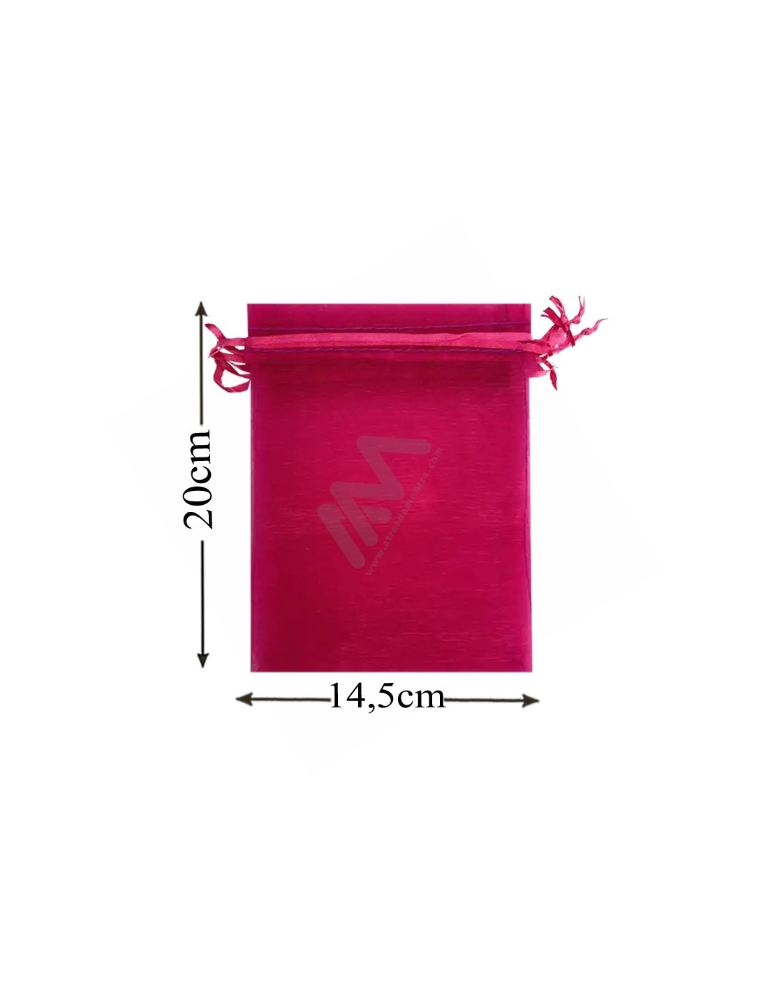 Pink Organza Bag 145x20 Pack 10 Units