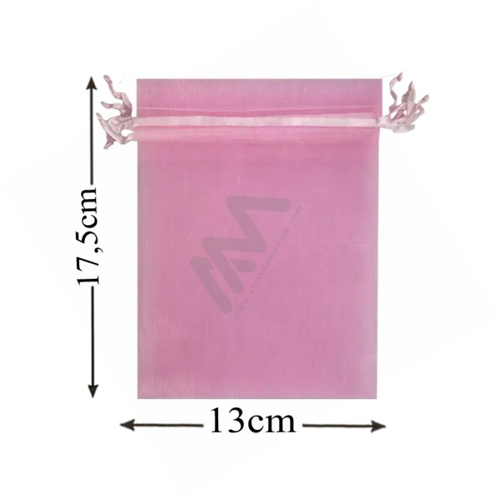 Light Pink Organza Bag 13x17,5 Pack 10 units
