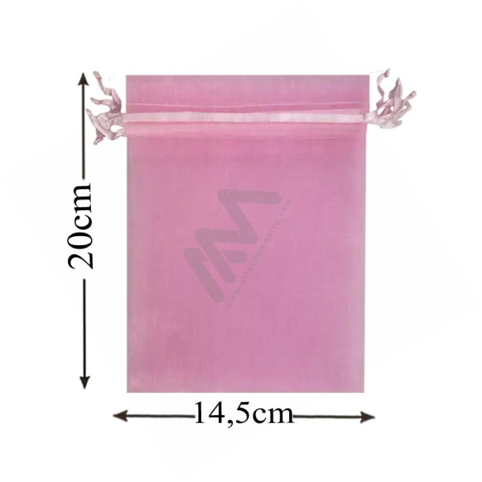 Light Pink Organza Bag 14,5x20 Pack 10 units