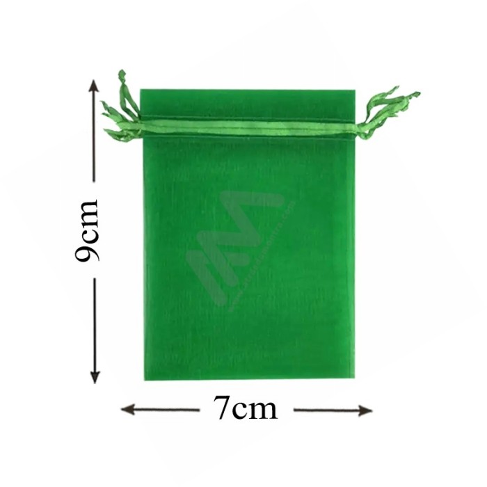Green Organza Bag 7x9 Pack 10 units