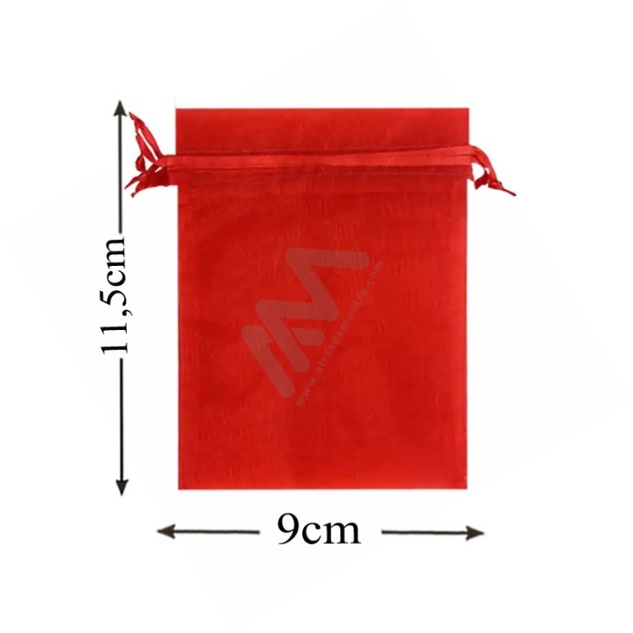 Red Organza Bag 9x11,5 Pack 10 units