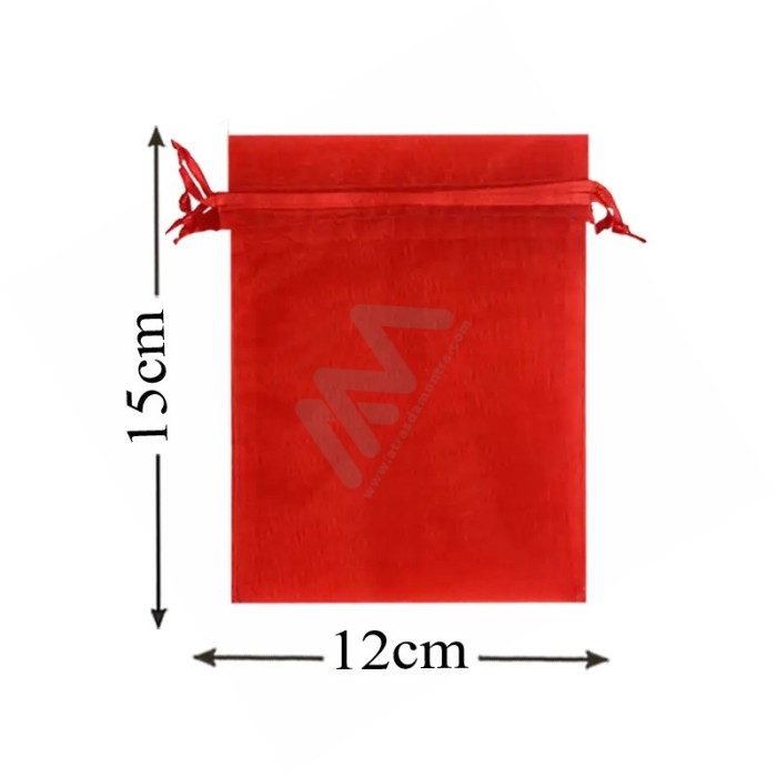 Red Organza Bag 12x15 Pack 10 units