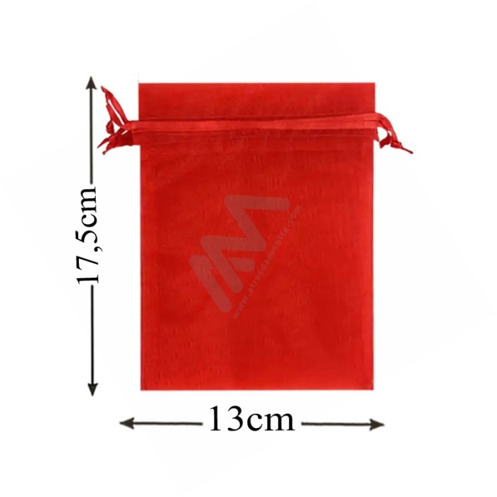 Red Organza Bag 13x17,5 Pack 10 units
