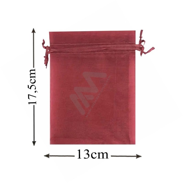 Dark  Red Organza Bag 13x17,5 Pack 10 units