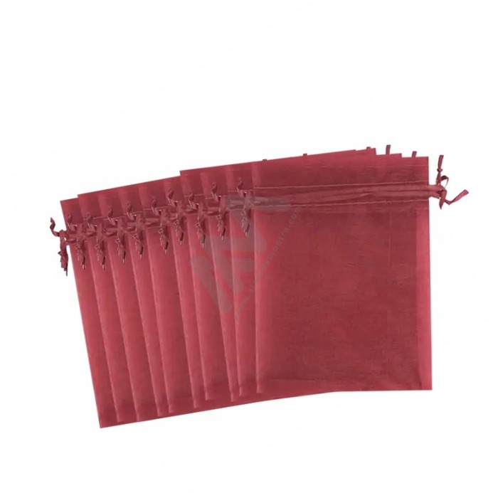 Dark  Red Organza Bag 13x17,5 Pack 10 units