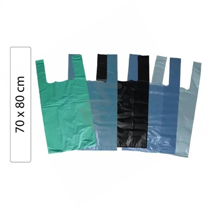 Handle Color Plastic Bags 70x80