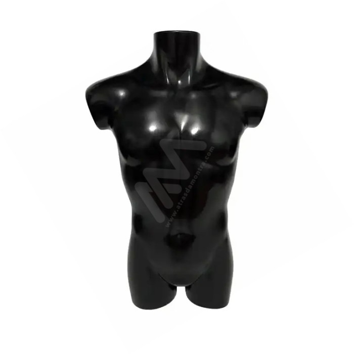 Busto em Fibra de Vidro Homem Preto %shop-name%