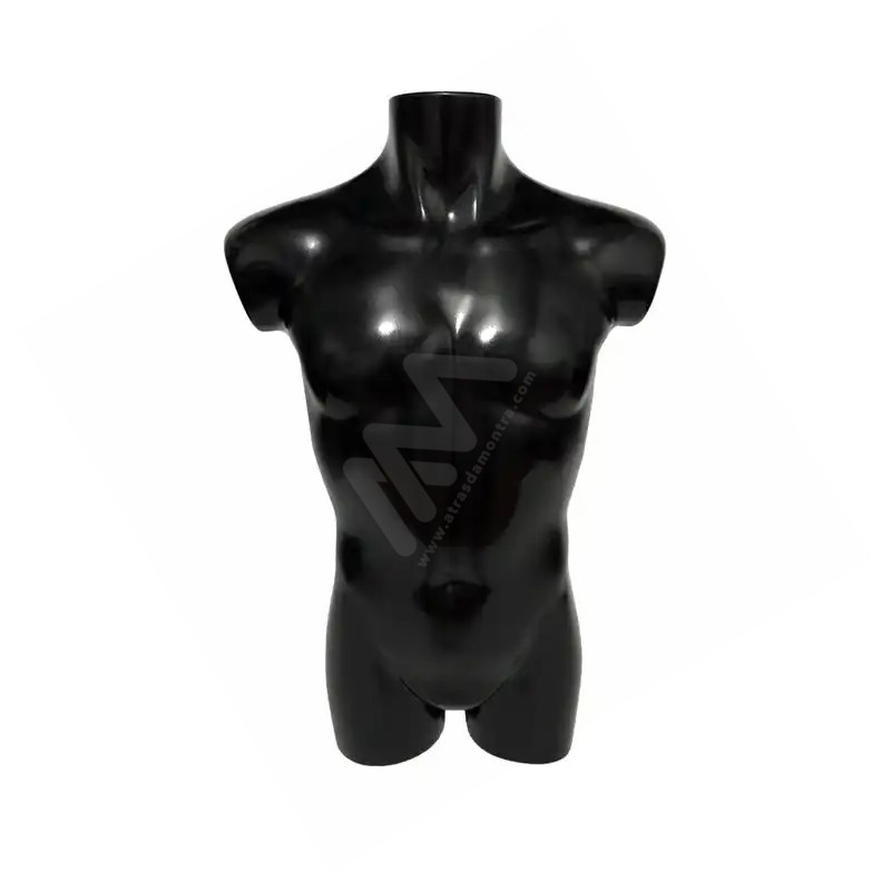 Busto em Fibra de Vidro Homem Preto Atrás da Montra Busto em Fibra de Vidro Homem Preto Atrás da Montra