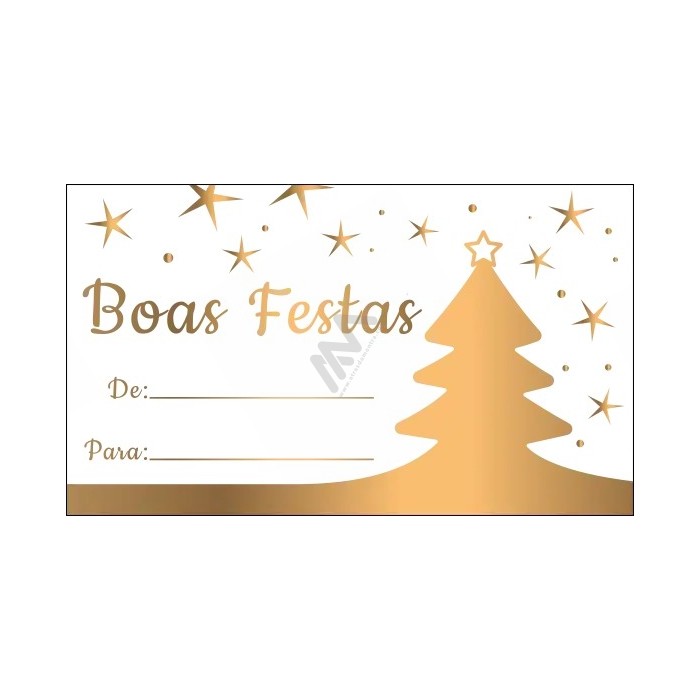 Roll with 200 labels "Boas Festas"