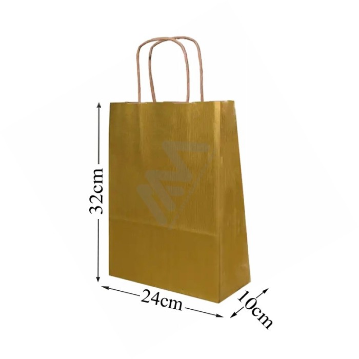 Kraft Gold Twisted Handle paper bags 24x32x10