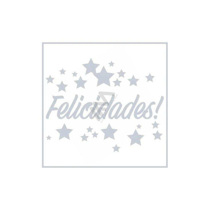 Rolo C/200 etiquetas "Felicidades" - Prata