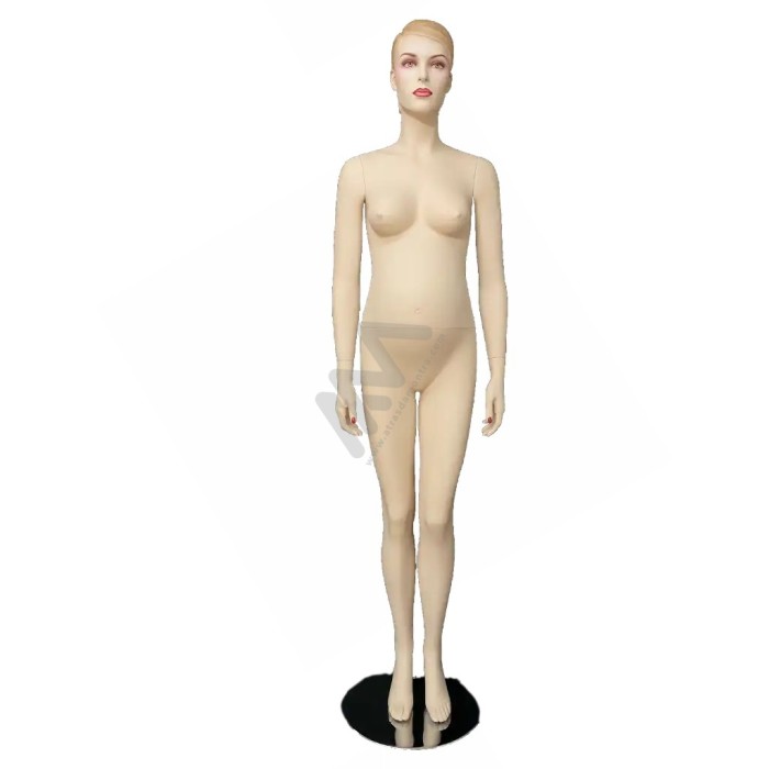 Cream Pregnant Woman Mannequin w/ Head