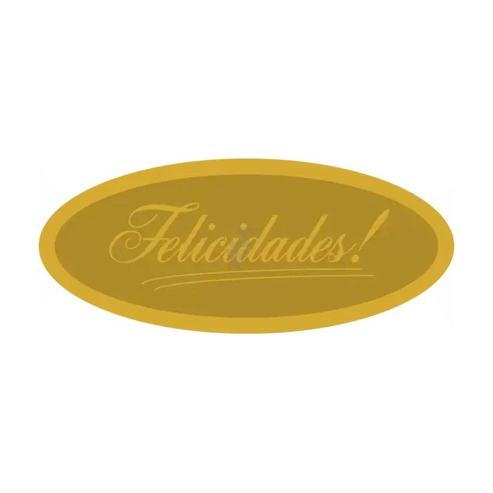Rolo C/200 etiquetas "Felicidades" - Ouro