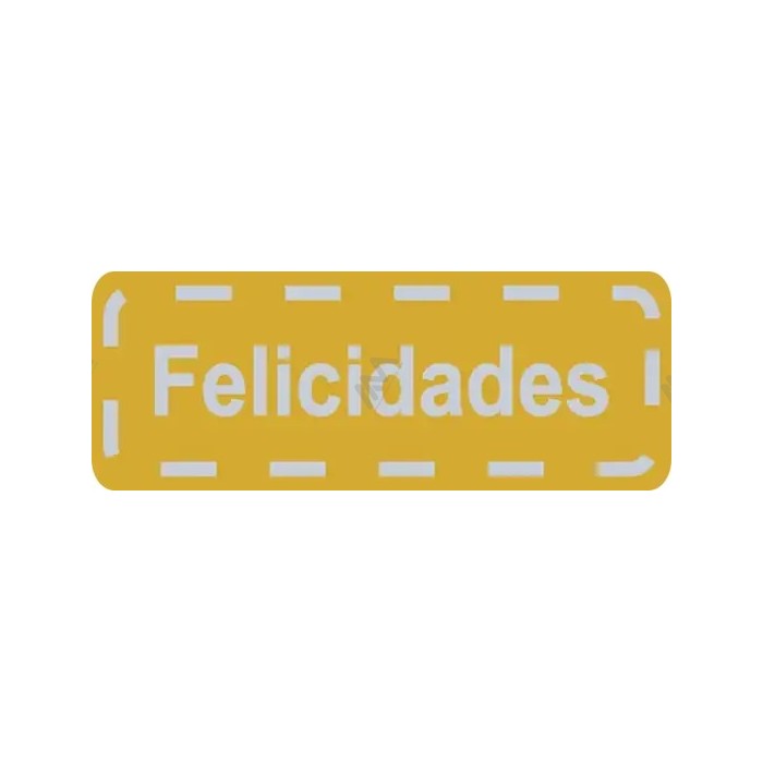 Rolo C/200 etiquetas "Felicidades" - Ouro