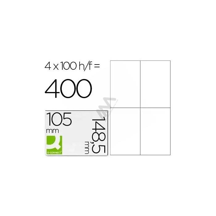 Etiquetas adesivas q-connect A4 105 x 148,5mm - 4x100