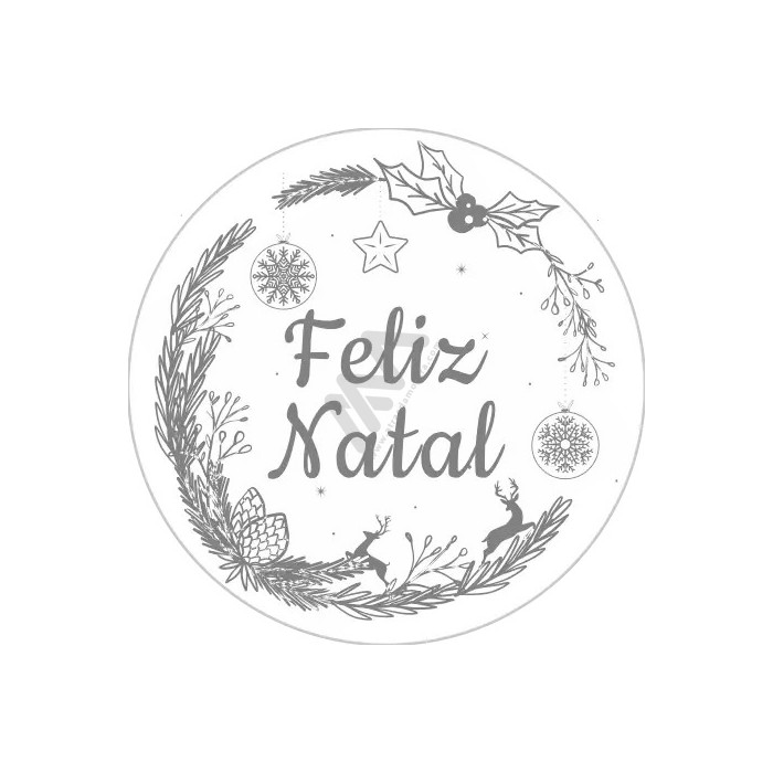 Roll with 200 labels "Feliz Natal"