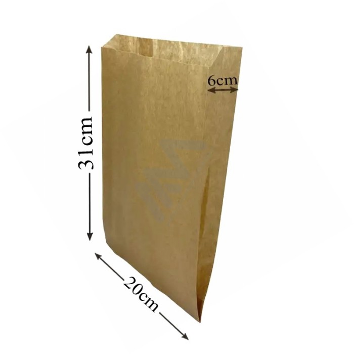 Kraft Paper bag 20x36+6 - 100 unit