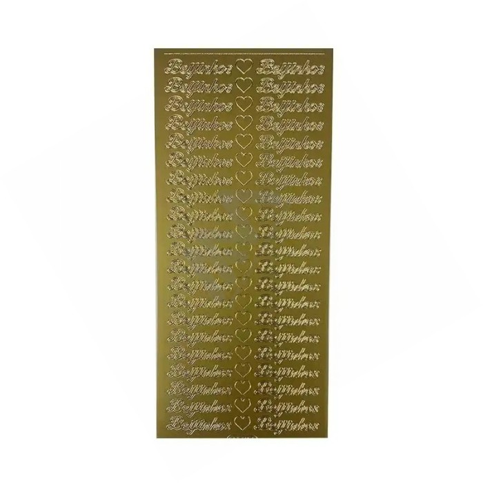 Etiquetas Laser de folha BLISTER "Beijinhos" Ouro