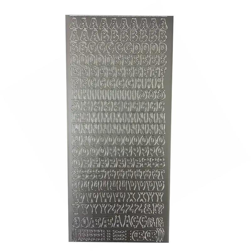 Etiquetas Laser de folha BLISTER "Letras" Bold Prata Etiquetas Laser de folha BLISTER "Letras" Bold Prata