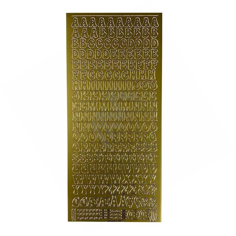 Etiquetas Laser de folha BLISTER "Letras" Bold Ouro Etiquetas Laser de folha BLISTER "Letras" Bold Ouro