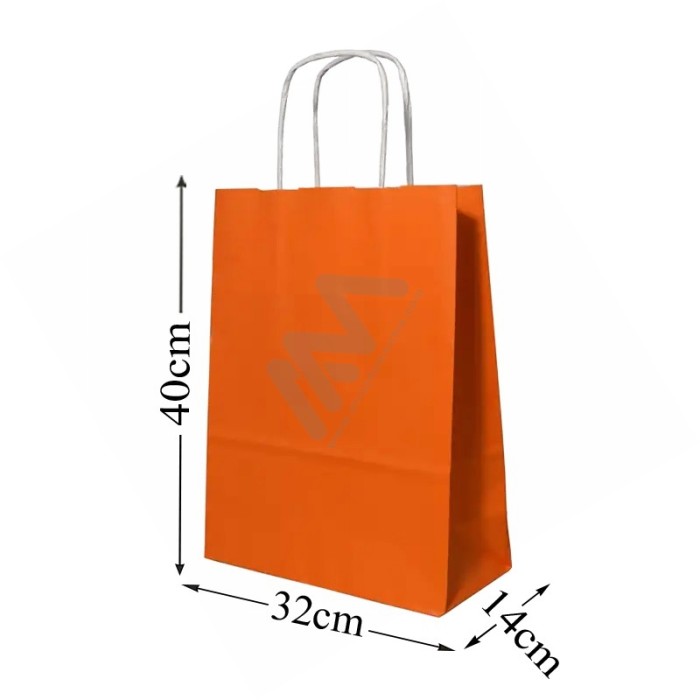 Orange Paper Bags 32x40x14