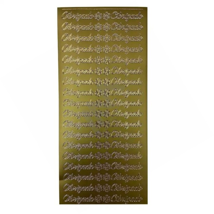 Etiquetas Laser de folha BLISTER "Obrigado" Ouro