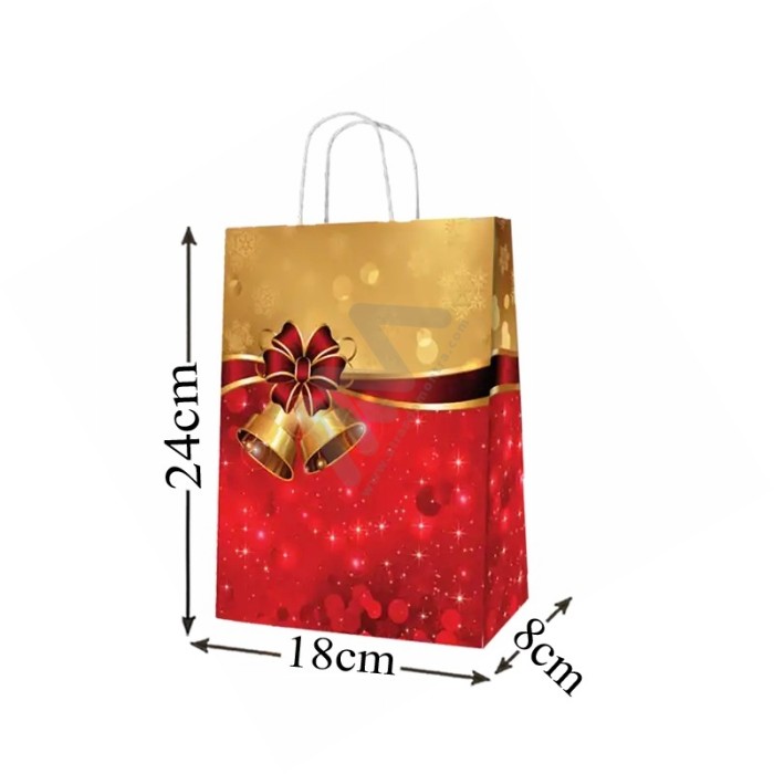 Twisted wing paper bags Christmas 18x24x8