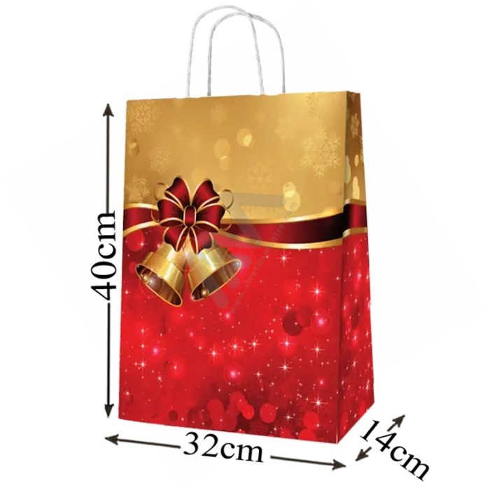 Twisted wing paper bags Christmas 32x40x14