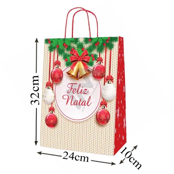 Twisted wing paper bags Christmas 24x32x10
