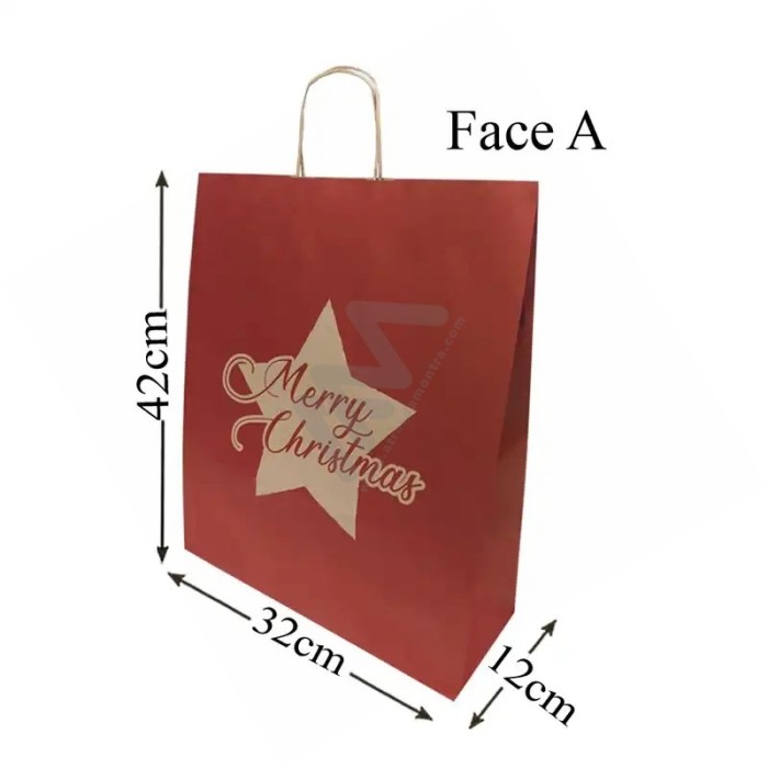 Twisted wing paper bags Christmas 32x42x12