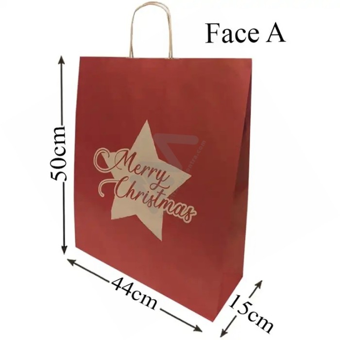 Twisted wing paper bags Christmas 44x50x15