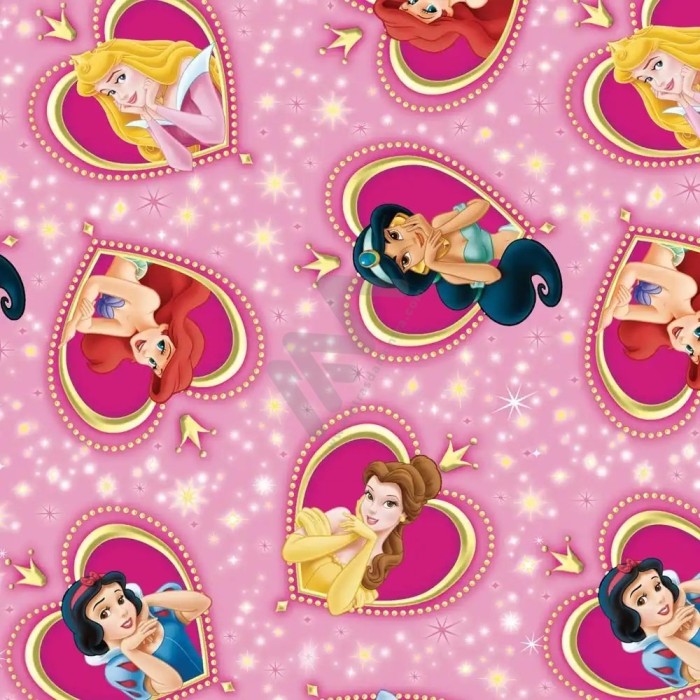 Papel de embrulho Disney Princesas c/25 folhas 70x100cm