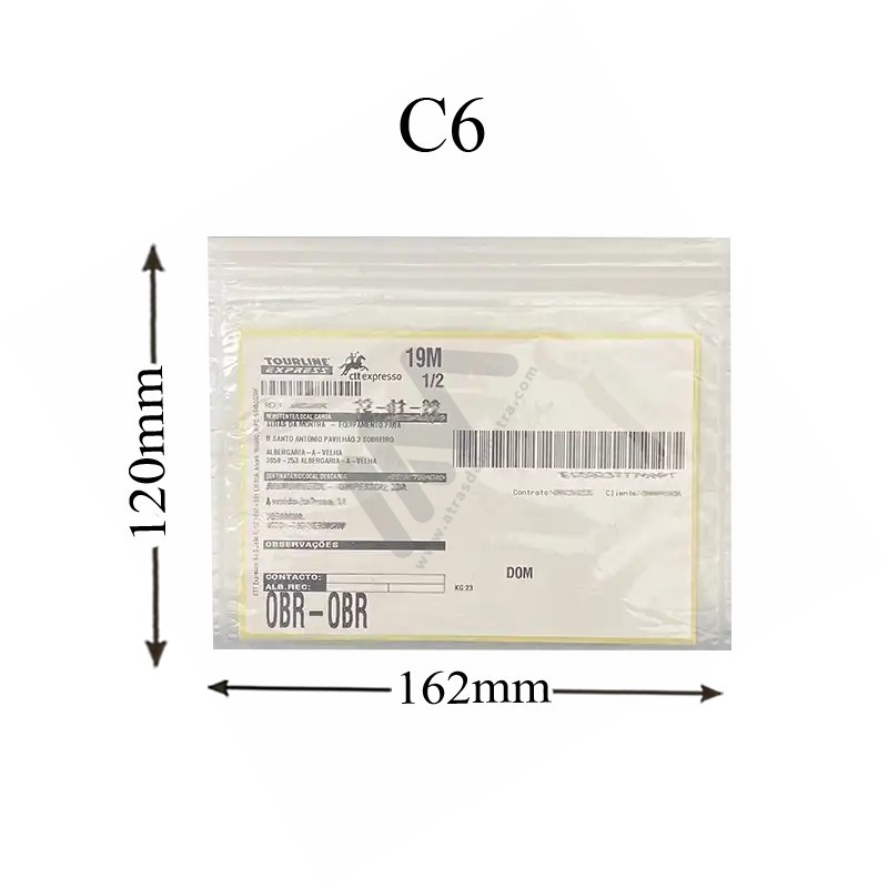 Clear Adhesive Standard Envelopes C6 162x120mm