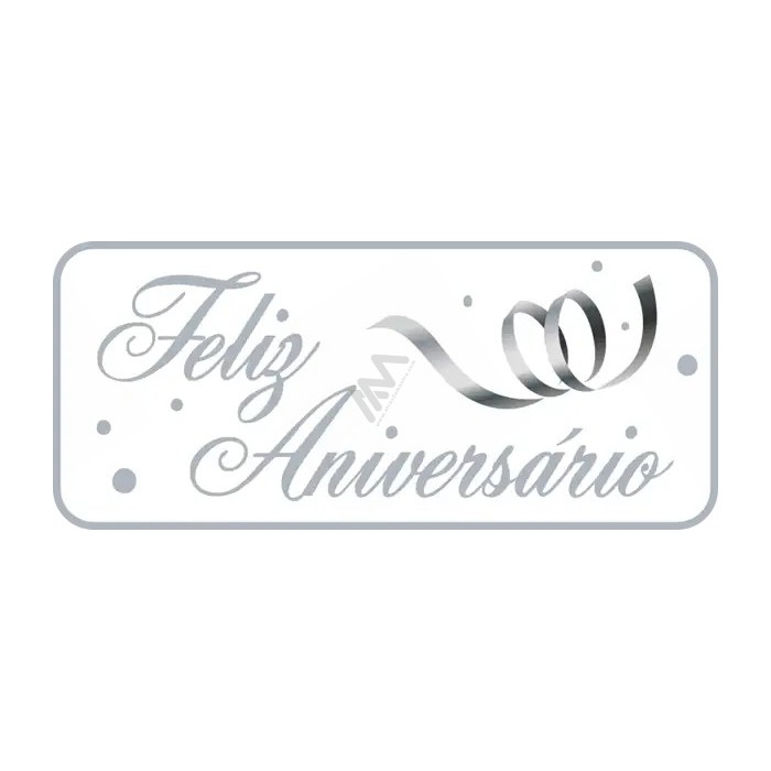 Roll with 200 labels﻿ "Feliz Aniversario"