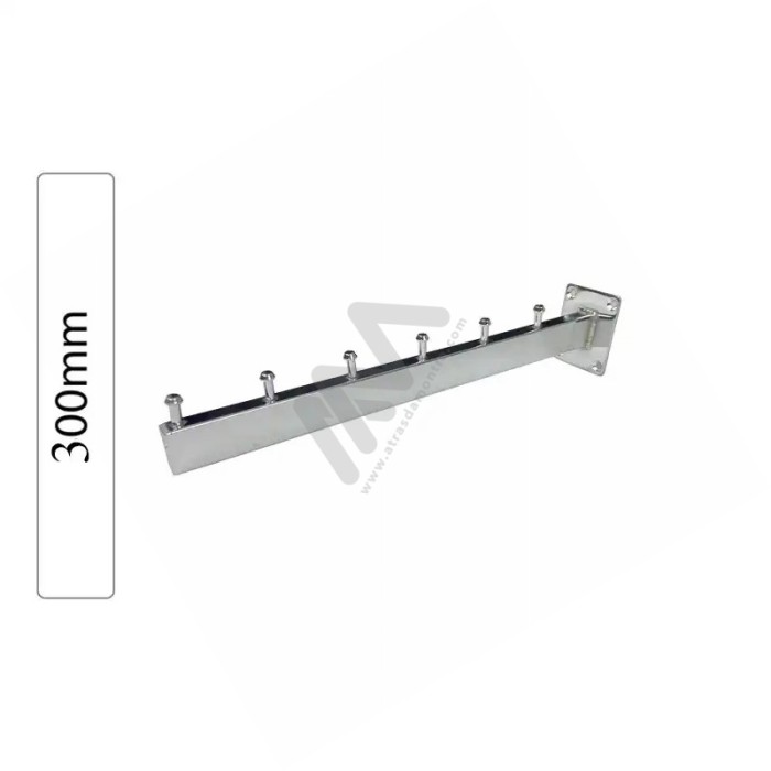 Chromed Support inclined  for hangers 300mm