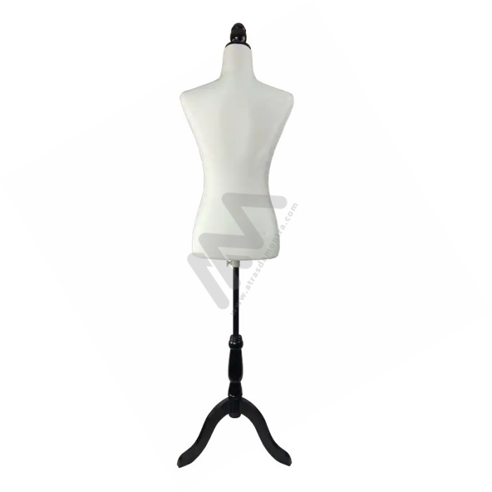 Busto Senhora Branco c/Base Tripé Atrás da Montra