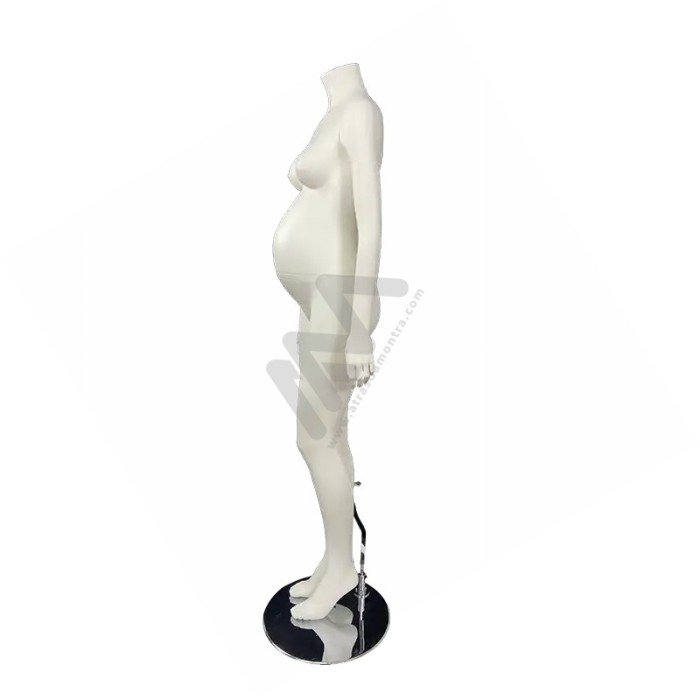 White Pregnant Woman Mannequin w/o Head