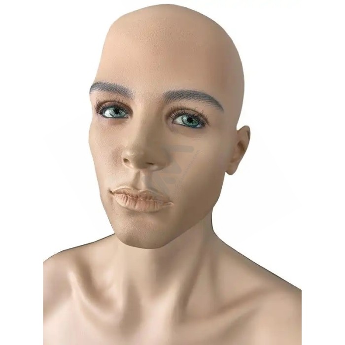 Manequim Homem com Cabeça Creme Atrás da Montra
