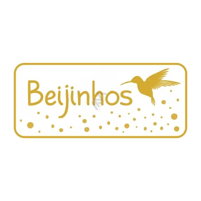 Rolo C/200 etiquetas "Beijinhos" - Ouro