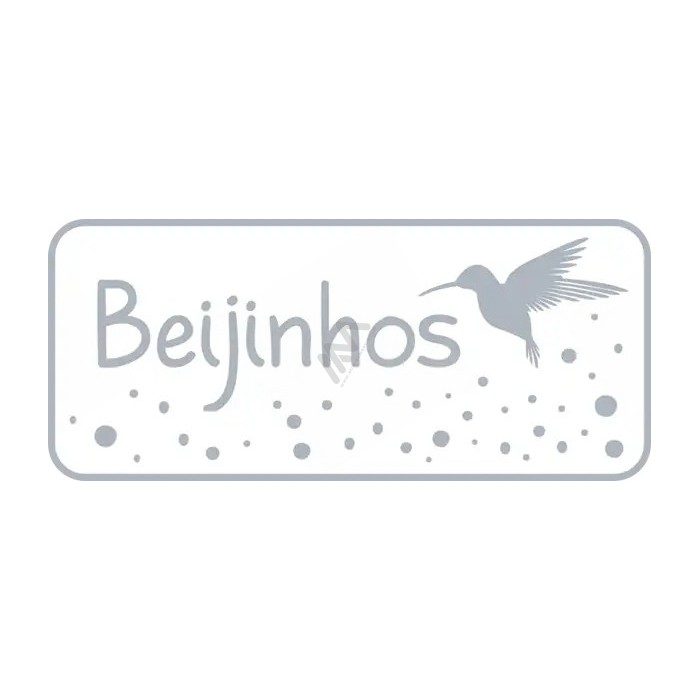 Rolo C/200 etiquetas "Beijinhos" - Prata