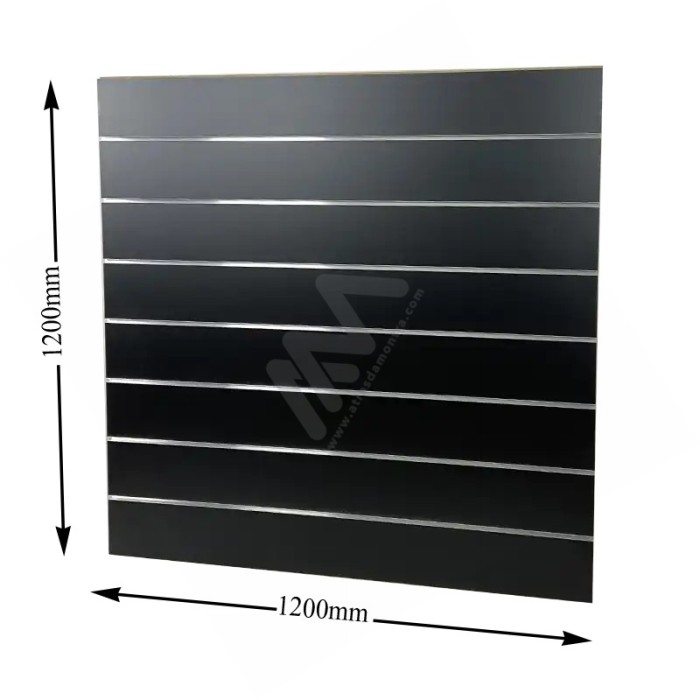 Black slatwall Panel 1200x1200mm