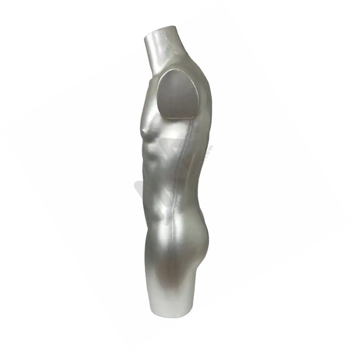 Busto em PVC Homem Prata