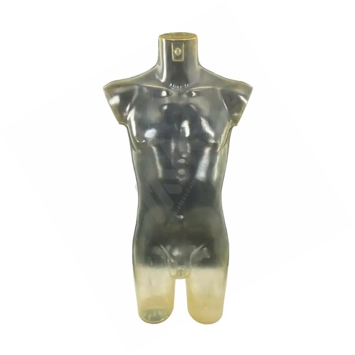 Busto em PVC Homem Transparente Amarelado OUTLET %shop-name%
