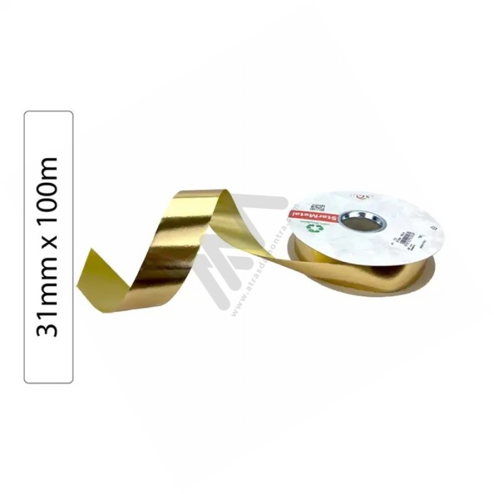 Gold METAL decorative wrapping tape 31mm x 100m