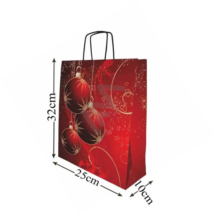Twisted wing paper bags Christmas 25x32x10