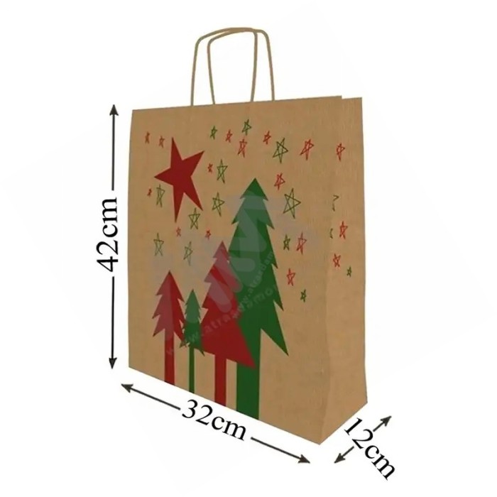 Twisted wing paper bags Christmas 32x42x12