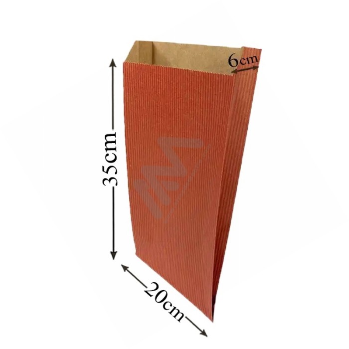 Envelopes Vermelho Kraft 20+6x35