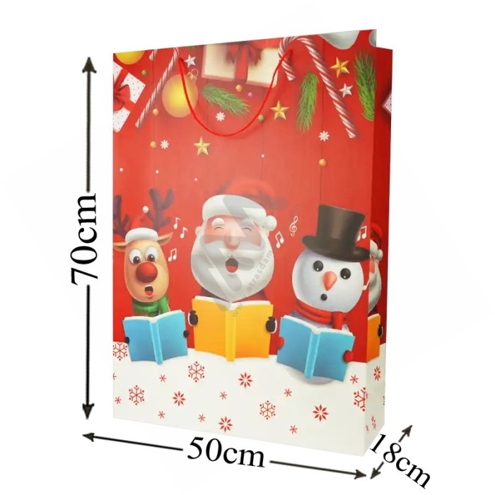 Christmas ROPE HANDLE PAPER BAG 50x70x18
