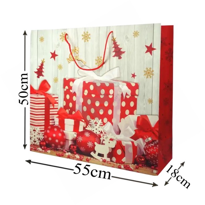 Christmas ROPE HANDLE PAPER BAG 55x50x18
